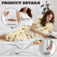 thumbnail image 6 of DISNIMO Bee Daisy Printed Pajama Set for Women, Comfy Sleepwear Summer Tops and Capri Pant Pjs Set 2 Piece Lounge Set, L, 6 of 7