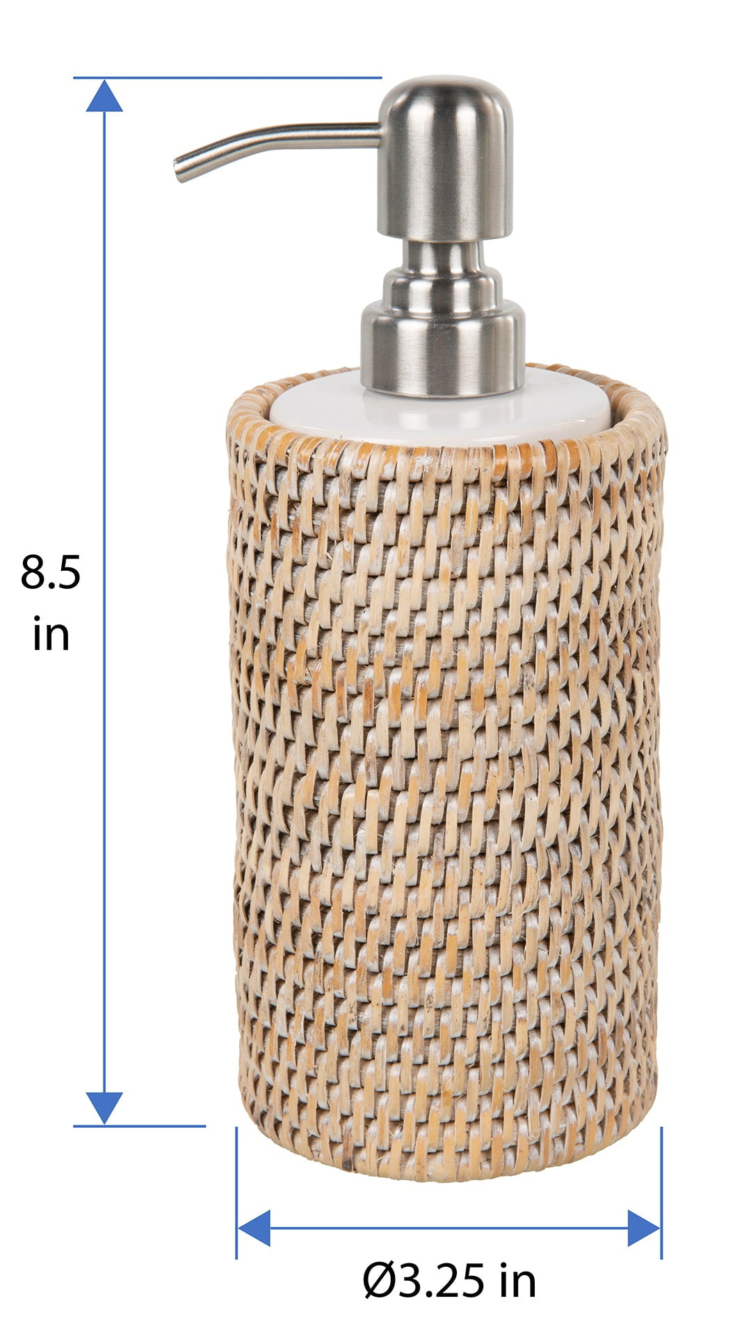 La Jolla Rattan Liquid Soap Dispenser