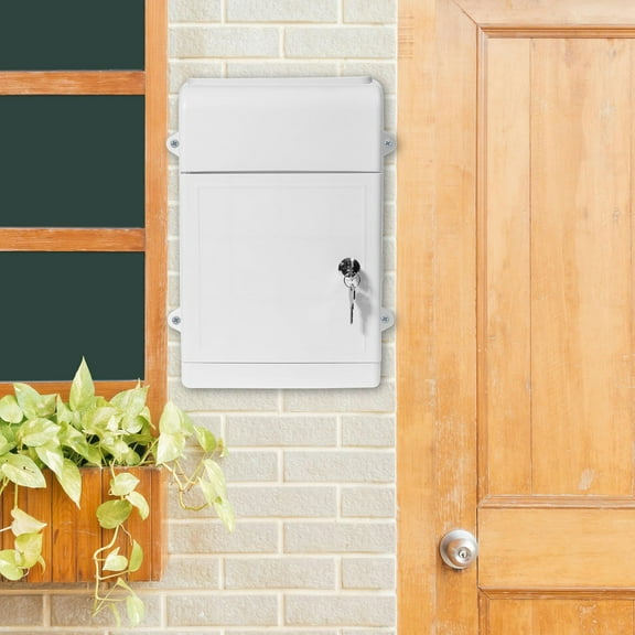 UEETEK Outdoor Wall Mount Mailbox with Lock for Letters Donation and Comment Collection