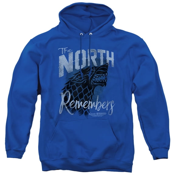 Game of Thrones The North Remembers Unisex Adult Pull-Over Hoodie,Royal, Small