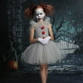 thumbnail image 6 of CAIVO Halloween Hallowmas Personality Clown Performing Tulle Dress Girl Masquerade Dress Fashionable Toddler Child Daily Wear, 6 of 9
