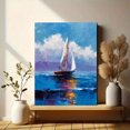 thumbnail image 6 of Sailboat Seascape Canvas Print, Perfect for Living Room, Bedroom, Dining Room, Office, Hotel, Bathroom, 6 of 8