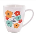 thumbnail image 1 of Mainstays White "Cup of Happy" Ceramic Mug, 16.23 oz, 1 Piece, 1 of 6