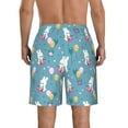thumbnail image 3 of Naloa Rabbit And Balloon Men's Beach Shorts, Surfing shorts, Swim trunks, Quick Dry Swim Trunks for Surfing Beach Fun -, 3 of 9