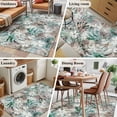 thumbnail image 5 of Palm Leaves Area Rugs 2.7'x5', Washable Small Throw Rugs for Kitchen Bedroom, Turquoise Tropical Leaf Botanical Retro Spring Indoor Outdoor Rug Non-Slip Low Pile Carpet Runner Reversible Floor Mats, 5 of 8