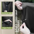 thumbnail image 5 of SaphiRose Hooded Rain Poncho Waterproof Raincoat Jacket for Adults with Pockets Black, 5 of 8