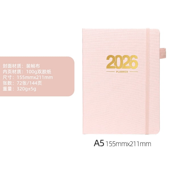 Organizador de cuaderno A5 Daily Planner - Mejor diario de viajes para trabajo, colegio y oficina con papel rayado - Regalo perfecto para estudiantes y profesionales