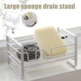 thumbnail image 2 of VALINK Sponge Holder Removable Tray Drain Storage Rack Kitchen Sink Organizer for Brush Soap, 2 of 6