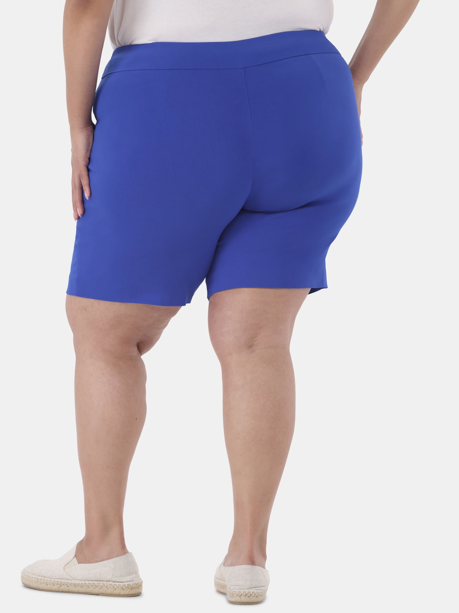 JMS Just My Size by Hanes Women's Plus Pull On Millennium Bermuda Shorts, 9" Inseam, Sizes 0X-4X