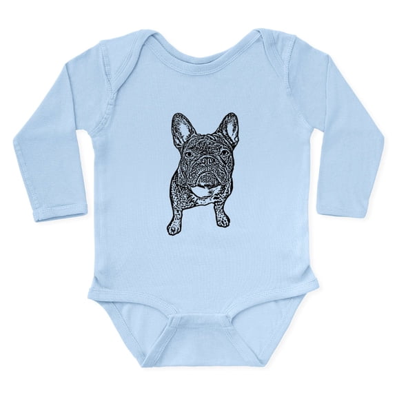 CafePress - BIG FRENCHIE SKETCH Body Suit - Long Sleeve Cotton Baby Bodysuit