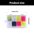 thumbnail image 3 of 81pcs Artificial Baits Set Includes 70 Split Tail Grub Worms 10 Jig Head Hook Soft Fishing Lures Set Fishing Tackle, 3 of 5