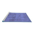 thumbnail image 2 of Ahgly Company Machine Washable Indoor Round Oriental Blue Industrial Area Rugs, 5' Round, 2 of 4