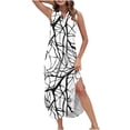 thumbnail image 2 of Ygbgbb Women's Lightweight Summer Dress Casual Loose Beach Sundresses V Neck Sleeveless Dresses Fashion Print Graphic Maxi Dress Multicolor M, 2 of 6