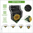 thumbnail image 5 of Sunflower Table Runner Linen Burlap Table Runner 90 Inches Long Yellow Floral Black White Plaid Watercolor Dresser Scarves for Kitchen Island Coffee Dining Party Wedding Banquet Holiday Decor 13"x90", 5 of 8