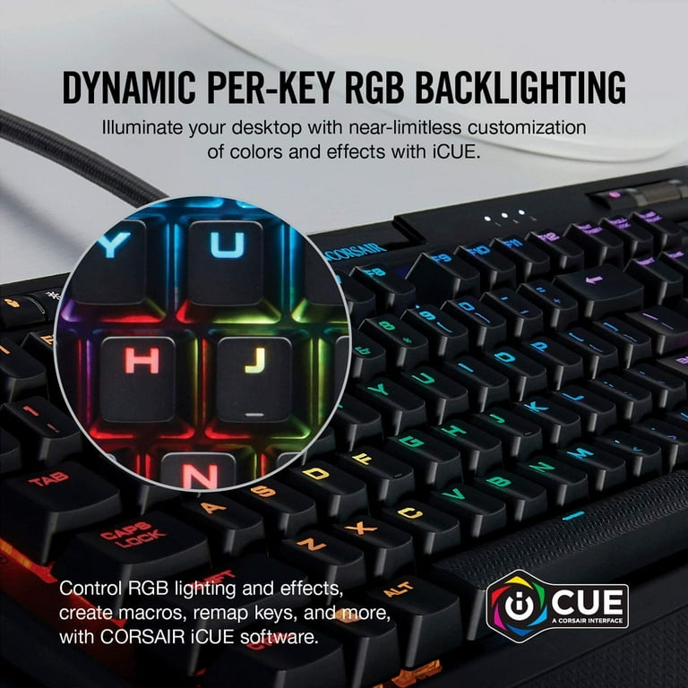 Clip sommerfugl Anonym udslettelse Corsair K70 RGB MK.2 Mechanical Gaming Keyboard — CHERRY® MX Red (Used) -  Walmart.com