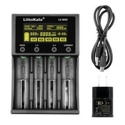 LiitoKala lii-M4S 4 Slots 18650 Battery Smart LCD Display Battery Touch Control for 18650 18490 18350 17670 17500 16340 14500 10440 AA AAA C 26650 26350 25500 21700