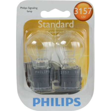 Philips Standard Miniature 3157, Clear, Push Type, Always Change In Pairs!