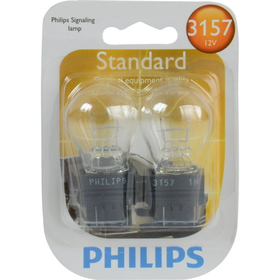 Philips Standard Miniature 3157, Clear, Push Type, Always Change In Pairs!