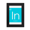 thumbnail image 1 of Chestry Elements Period Table Poor Metals Indium In Desktop Photo Frame Picture Display Art Painting Exhibit, 1 of 3