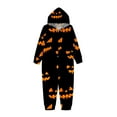 thumbnail image 5 of Xfvqtps Matching Family Pajamas Ghostface Print Long Sleeved Hooded Jumpsuit Fashion Parent-Wear One Piece Sleepwear Black-Mom, 5 of 5