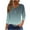Green, variant on Henley Tops for Women Sevevn Women's Fashion Casual Solid T-shirt 3/4 Sleeves Buttons Blouse V-Neck Casual Bronze XXL