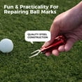 thumbnail image 3 of Foldable & Flip Golf Divot Repair Tool, 3-in-1 Golf Multi-Tool, Golf Alloy Forks, Divot Tool and Ball Marker, Beer Opener Tool, Portable Golf Accessories for Men, Golf Gifts, 3 of 7