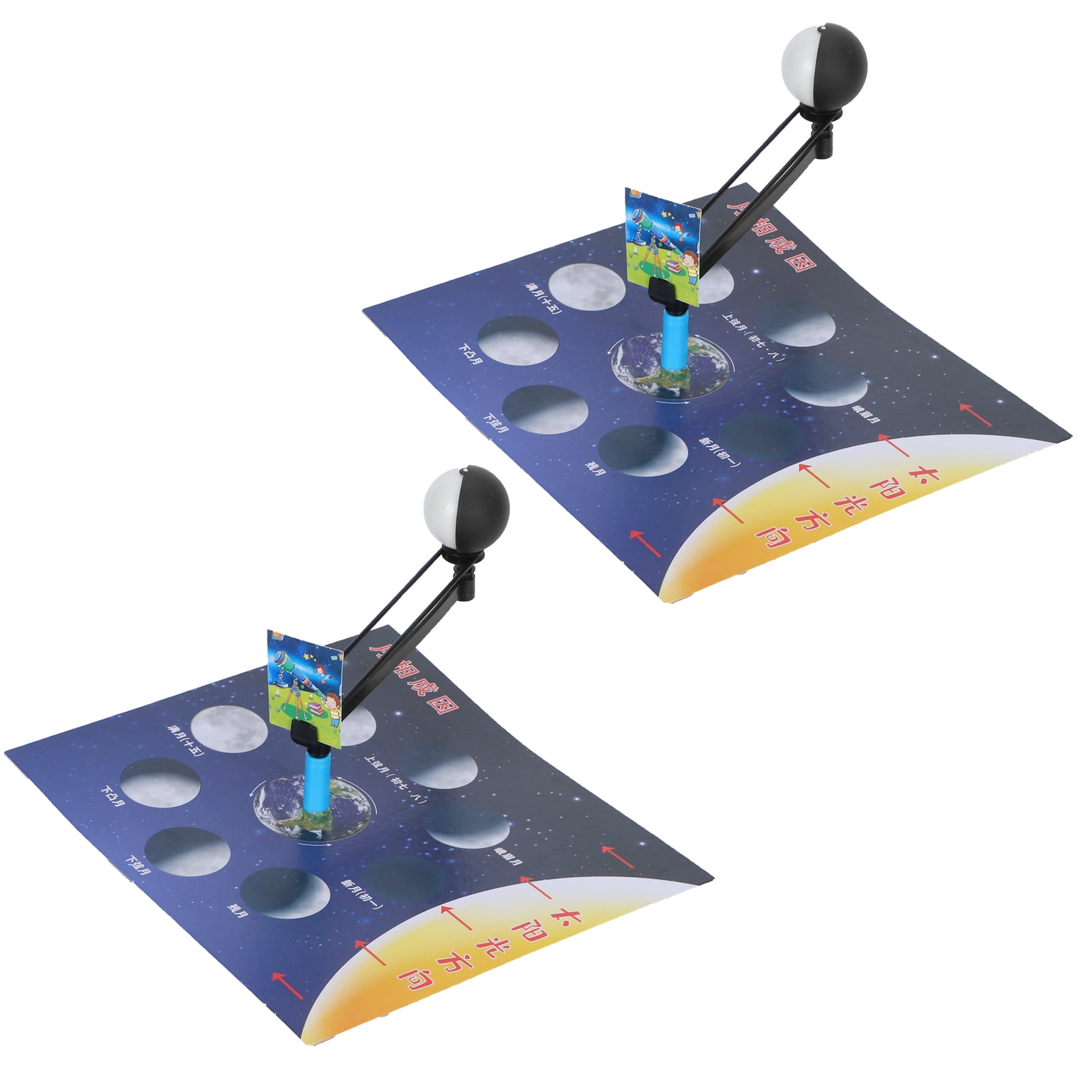 2 Set Moon Phase Model Science Kit - DIY Educational Toy For Kids 5+ To Learn Astronomy