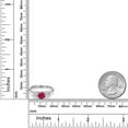 thumbnail image 6 of Gem Stone King 925 Sterling Silver Red Ruby and Lab Grown Diamond Engagement Ring for Women | 2.00 Cttw | Round 6MM | Gemstone July Birthstone | Size 6, 6 of 6