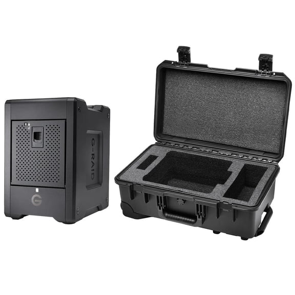 G-Drive Pelican iM2500 Storm Carry-On Case for G-RAID Shuttle 4 RAID Array with G-RAID 4 80TB 4-BAY