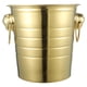 thumbnail image 5 of Cubo de hielo de acero inoxidable con asa, 3 l, para vino, cerveza, enfriador, recipiente metálico para bebidas, para bar, fiesta, picnic, dorado, 5 of 7