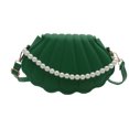thumbnail image 3 of Bolso bandolera de cuero de PU Seashell bolso de mujer bolso Hobo para fiesta cóctel de graduación, 3 of 9