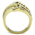 thumbnail image 3 of Luxe Jewelry Designs Women's Gold Ion Plated Ring with Top Grade Crystals - Size 6 (Pack of 2), 3 of 4