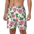 thumbnail image 2 of Uemuo Rose Flowers Pattern Mens Swim Trunks Quick Dry Board Shorts with Mesh Lining, Stretch Beach Shorts Quick Dry No-Chafing Board Shorts-XX-Large, 2 of 9