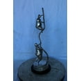 thumbnail image 5 of Nifao Two Voluptuous Women Climbing a Rope Statue, Silver Finish – Home Decor Sculpture, 10"L x 10"W x 29"H, 5 of 8