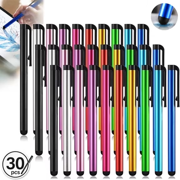 Deally 30 Pieces Stylus Pens for Touchscreen- High Sensitivity Capacitive Slim Stylus Pen for Cell Phone Universal Touch Screens Devices, Compatible with iPhone, iPad, Tablet (10 Colors)