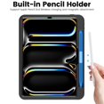 thumbnail image 5 of Dteck Luxury Business Case for iPad Pro 11 inch (M4) 2024,Mangetic Leathe Card Slots Smart Case Built-in Pencil Holder Shockproof TPU 7 Viewing Angles Stand Folio Cover,Black, 5 of 10