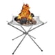 thumbnail image 3 of Cuencos de fuego portátiles, cesta de fuego plegable de acero inoxidable para acampar, chimenea de malla de acero inoxidable, hoguera al aire libre para exteriores, patio, camping, barbacoa, 3 of 5