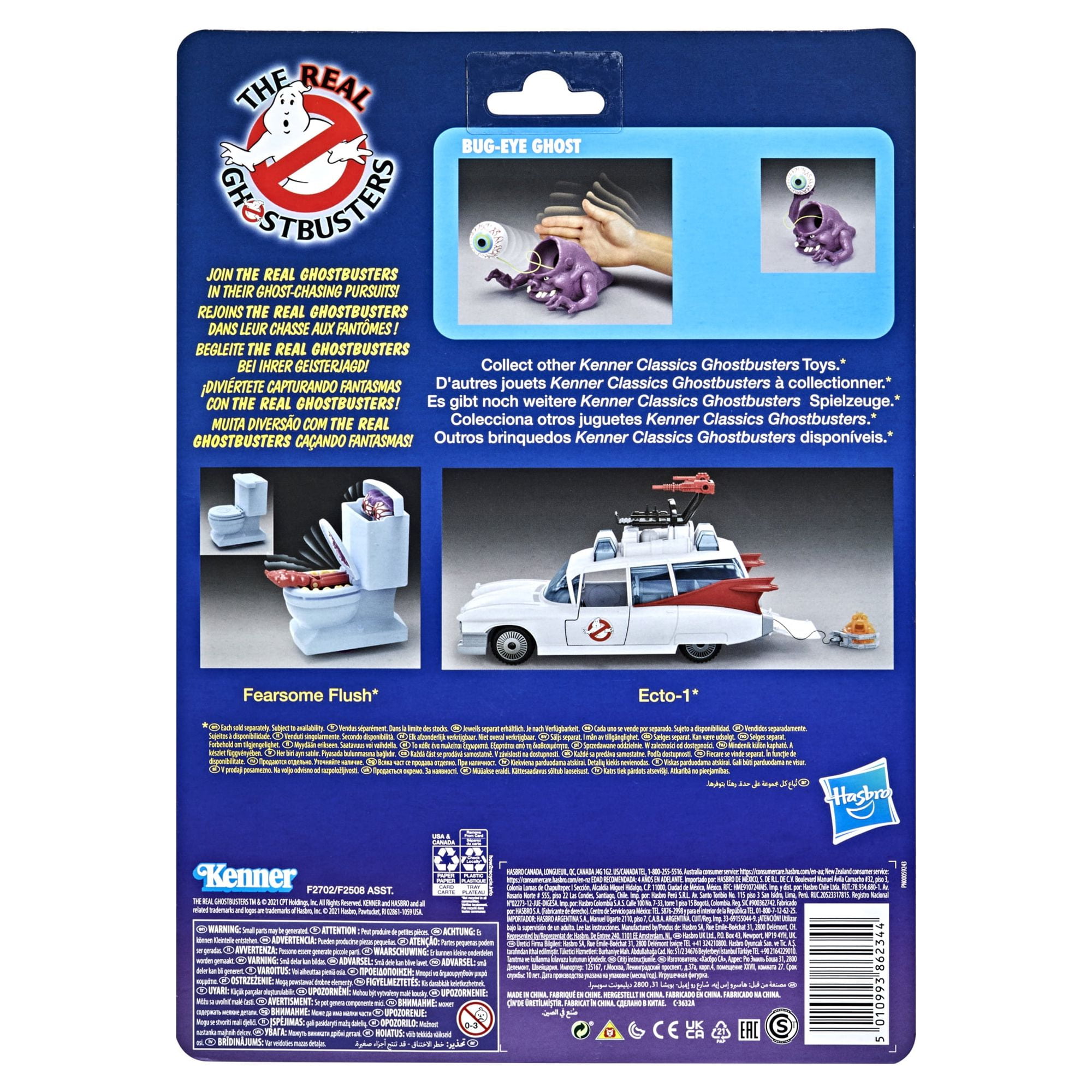 Ghostbusters Kenner Classics The Real Ghostbusters Bug-Eye Ghost Retro Kids Toy Action Figure for Boys and Girls Ages 4 5 6 7 8 and Up