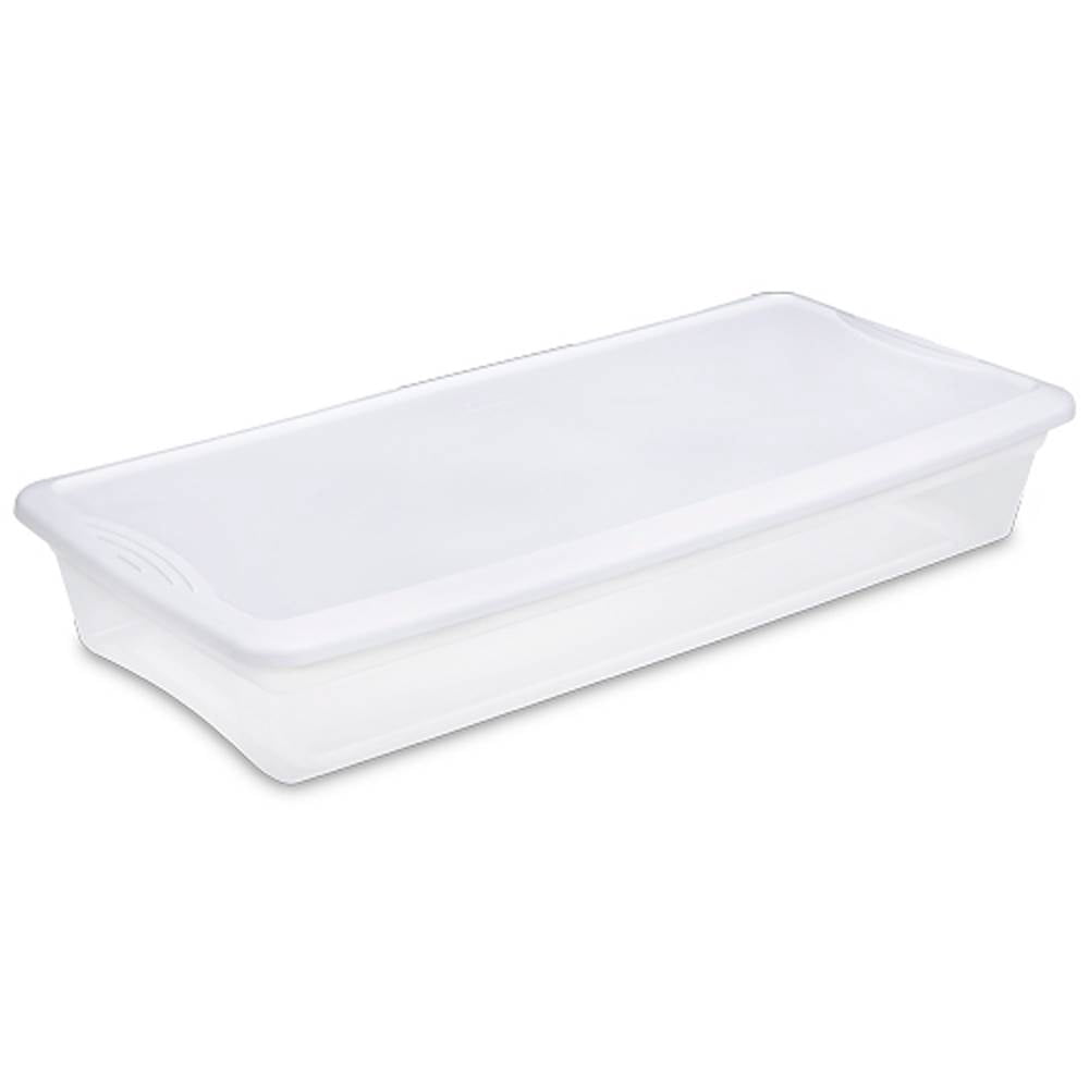 Sterilite 41 Quart Under the Bed Latching Tote Storage Box Container