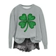 thumbnail image 2 of YABCSAZ St Patricks Day Shirt for Women Irish Tops Shamrock Graphic Shirts St Patricks Day Accessories St Patty's Outfits Casual Crewneck Sweatshirt for Women, 2 of 5