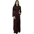 thumbnail image 1 of Bimba Robe Jilbab à Manches Longues pour Femmes avec Col Mandarin et Poches, 1 of 7