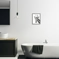 thumbnail image 2 of Stupell Industries Giraffe & Toilet Paper Bathroom Animals & Insects Painting Black Framed Art Print Wall Art, 2 of 5