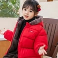 thumbnail image 6 of Esaierr Toddlers Baby Girls Boys Winter Fleece Jackets 2-7Y Toddler Cotton Dress Warm Lined Coat Cute Ears Hooded Outer Clothing, 6 of 6