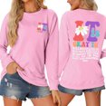 thumbnail image 2 of WEAIXIMIUNG Chandails en Molleton à Col Rond Graphiques pour Femmes Chandail à Capuchon Épais Automne Motif Mignon T-Shirt Nouveauté Col Rond Manches Longues, 2 of 3