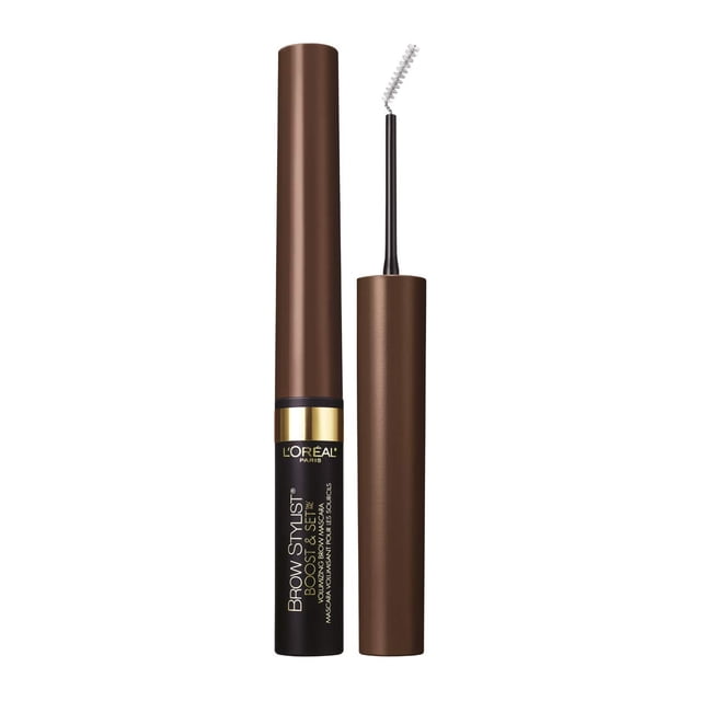 Máscara para cejas L'Oreal Paris Brow Stylist Boost and Set Dark Brunette, 3 ml
