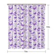 thumbnail image 5 of White Purple Butterfly Flower Pattern Shower Curtain 72"x84" ,Bathroom Decorative Shower Curtains Set with 12 Hooks,Modern Waterproof Washable Shower Curtain, 5 of 6