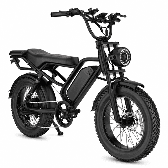 Electric Bike for Adults with 750W Motor 48V 20Ah 50 Miles Range Max 19 MPH 20'' Pneumatic Tires Dual Disc Brakes Smart App Control 2 Seater