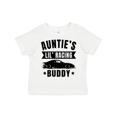

Inktastic Aunties Lil Racing Buddy Gift Toddler Boy or Toddler Girl T-Shirt
