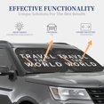 thumbnail image 3 of Kdxio Travel The World1 Print 2-Piece Sun Shade Front Windshield - Foldable Car Front Window Sunshades For Most Sedans Suv Truck, 3 of 6