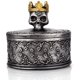 thumbnail image 1 of Skeleton Head Jewelry Box Jewelry Holder Organizer Halloween Decorations Home Skull Decor Black, 1 of 2